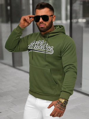 Bluza z kapturem męska zielona OZONEE JS/27B6508/29
