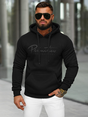 Bluza z kapturem męska czarna OZONEE JS/8B1352/3