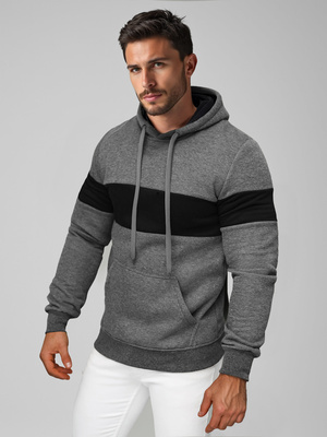 Bluza z kapturem męska grafitowa OZONEE JS/8B1316/5Z