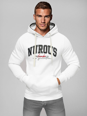 Bluza z kapturem męska biała OZONEE O/TT30510