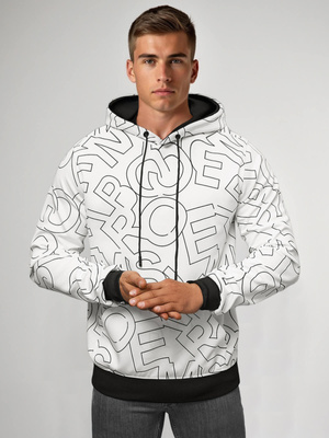 Bluza z kapturem męska biała OZONEE JS/8B1232/1Z