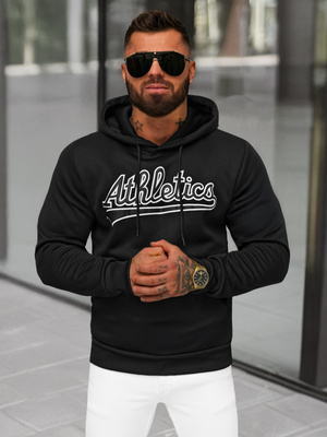 Bluza z kapturem męska czarna OZONEE JS/27B6508/3