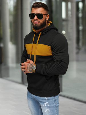 Bluza z kapturem męska czarna OZONEE JS/8B1315/3