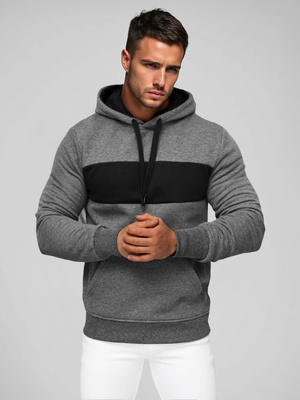 Bluza z kapturem męska grafitowa OZONEE JS/8B1315/5Z